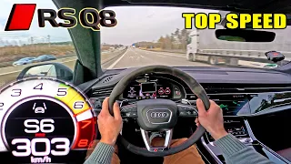 303KM/H on AUTOBAHN with AUDI RSQ8 PERFORMANCE