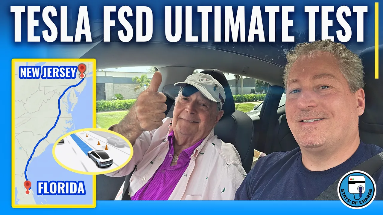 Driving 1,113 Miles on Tesla FSD In 30x Time-Lapse