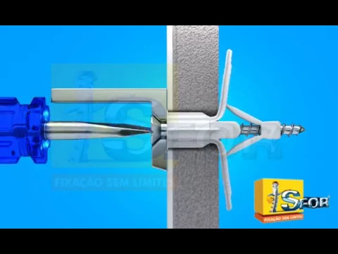 Bucha Nylon Universal 10mm com Parafuso FLY 3 Sforplast 2 peças