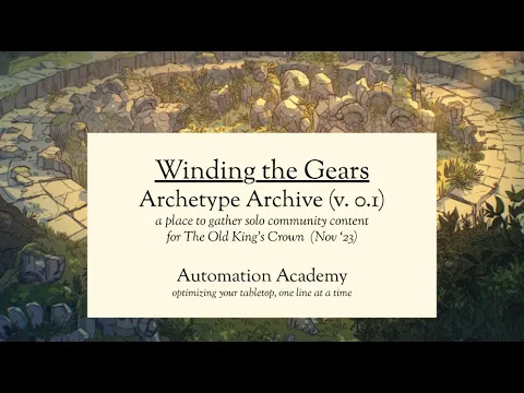 Archetype Archive for The Old King's Crown (Winding the Gears)