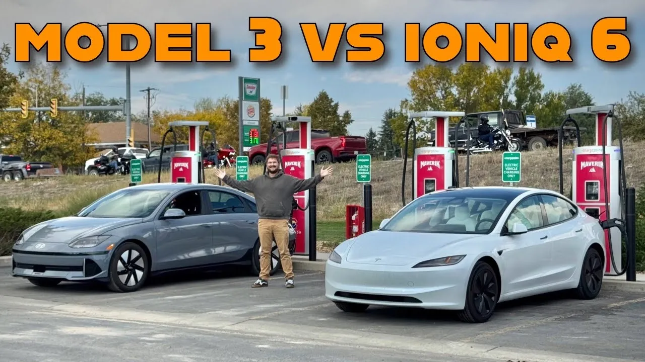 Highway Range Test Battle! Tesla Model 3 Long Range RWD vs Hyundai IONIQ 6 SE
