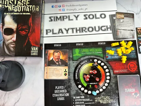 Hostage Negotiator: Conner E. Ogden solo board game| watch | learn | play 02