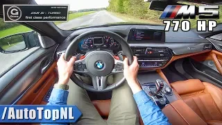 BMW M5 F90 G POWER 770HP FAST & LOUD! POV Test Drive by AutoTopNL