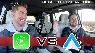 SMACKDOWN! -- NEW Android Auto vs. Apple CarPlay // ULTIMATE Side-by-Side Test & Comparison!