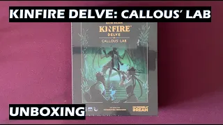Unboxing Kinfire Delve Callous' Lab board game