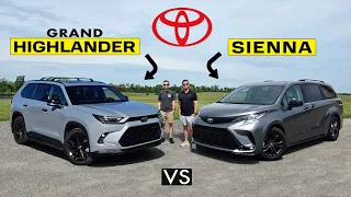 TOYOTA FAMILY FAVS! -- 2026 Toyota Grand Highlander vs. 2026 Toyota Sienna: Comparison