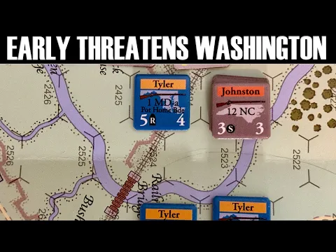 Early Threatens Washington Gameplay Overview | American Civil War Board Game | Wargame