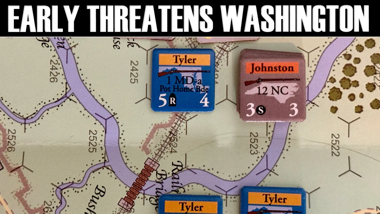 Early Threatens Washington Gameplay Overview | American Civil War Board Game | Wargame