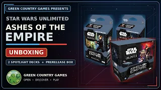 Star Wars Unlimited Ashes of the Empire Pre-release and Spotlight Decks Unboxing