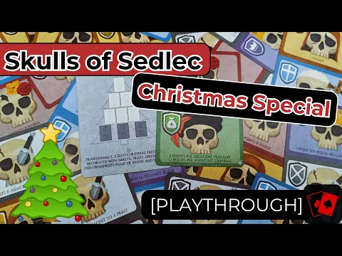 Solo Playthrough | Skulls of Sedlec (+ Crown of Bones and Merchants Expansions, Button Shy Games)