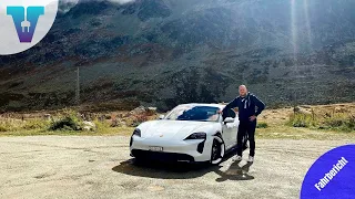 Ausfahrt mit Porsche Taycan Turbo | Passfahrt über 2200 m.ü.M [Deutsch 4K] | Vision E Drive #130