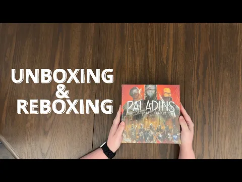 Paladins of the West Kingdom Board Game - What's Inside the box? - Unboxing & Reboxing