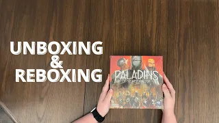 Paladins of the West Kingdom Board Game - What's Inside the box? - Unboxing & Reboxing