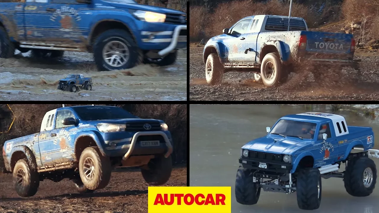 Toyota Hilux Bruiser vs Tamiya Bruiser | Christmas off-road special | Autocar