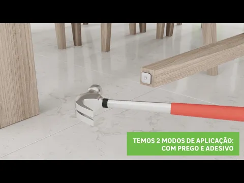 Feltro Protetor Quadrado Branco 30x30mm Tekbond 12 unidades