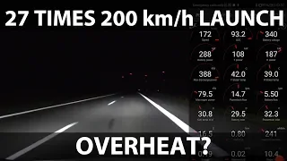 Model 3 launching to 200 km/h 27 times in a row