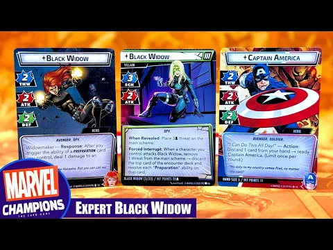 MARVEL CHAMPIONS | Solo Playthrough with Black Widow & Captain America vs Expert Black Widow