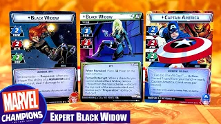 MARVEL CHAMPIONS | Solo Playthrough with Black Widow & Captain America vs Expert Black Widow