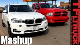 2016 Ram 1500 EcoDiesel vs BMW X5 eDrive Plugin-Hybrid Mashup MPG Review