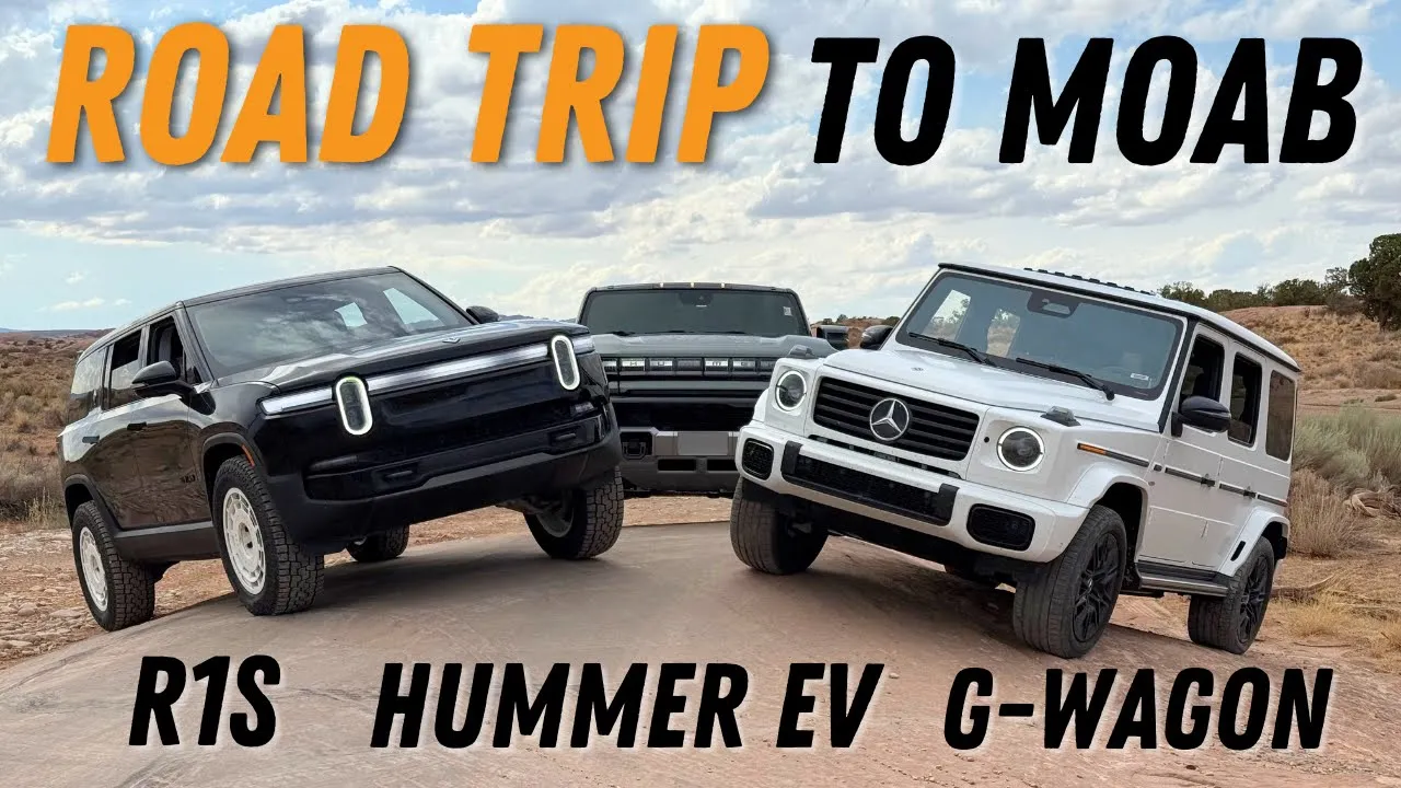 Road Trip To Moab! Over The Rocky Mountains w/ Rivian R1S, Mercedes G580, & Hummer EV