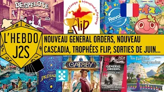 L'Hebdo #J2S du 28/05/2025 - Trophées FLIP, Cascadia: Alpine Lakes, Gatsby & Présages sur Game Park