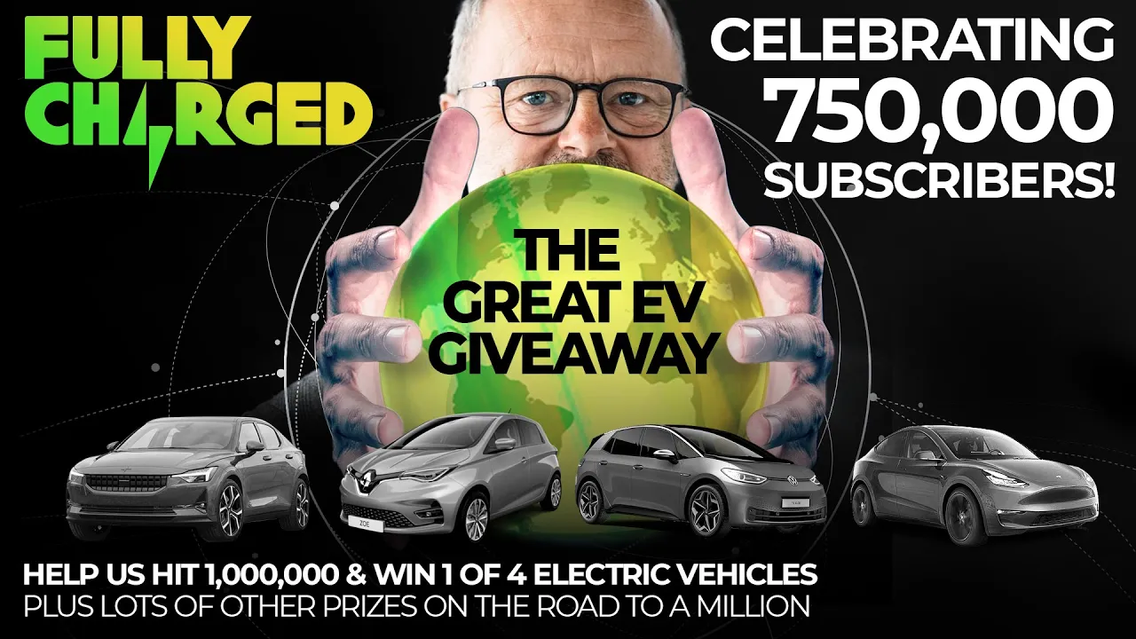 750k Subscribers!  Help us hit 1m & you might WIN 1 OF 4 ELECTRIC VEHICLES?