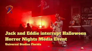 Jack The Clown and His Brother Eddie interrupt the Halloween Horror Nights Media Event Jack The Clown and His Brother Eddie interrupt the Halloween Horror Nights Media Event