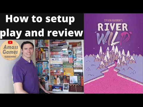 River Wild how to setup play and review solo Button Shy game #boardgame #tabletop AmassGames #mini