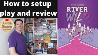 River Wild how to setup play and review solo Button Shy game #boardgame #tabletop AmassGames #mini