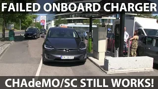 Tesla with broken onboard charger