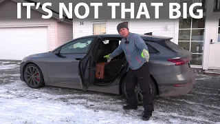 Audi S6 e-tron Avant banana box test