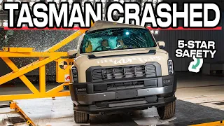 Kia Tasman Crash Test 2025! Five-Star ANCAP Safety Rating for Hilux and Ranger Rival