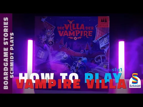 🧛 How to play Vampire Villa board game 🦇 Schmidt Plays s1 e1