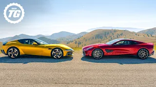 Ferrari 12Cilindri vs Aston Martin Vanquish: Super GT Battle! | 4K