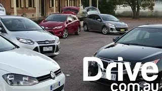 Golf v Focus v Cruze v Mazda3 v Corolla 2013 | Small Car | Drive.com.au