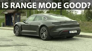 Porsche Taycan 4S 79 kWh range mode test
