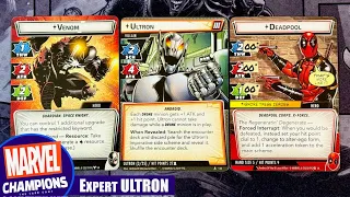 MARVEL CHAMPIONS | Solo Playthrough - DEADPOOL & VENOM vs Expert ULTRON