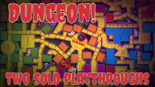 Dungeon! board game 2 solo playthroughs
