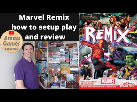 Marvel Remix - how to setup play and review board game Fantasy Realms Star Trek Missions AmassGames