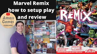 Marvel Remix - how to setup play and review board game Fantasy Realms Star Trek Missions AmassGames