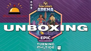 Unboxing Disney Sorcerer's Arena Epic Alliances Turning the Tide, with three new Disney characters.