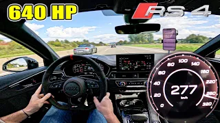 AUDI RS4 Competition BTM Turbo meets BENTLEY on the UNLIMITED AUTOBAHN!