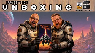 Solar Titans Board Game Unboxing | Steve & Les React