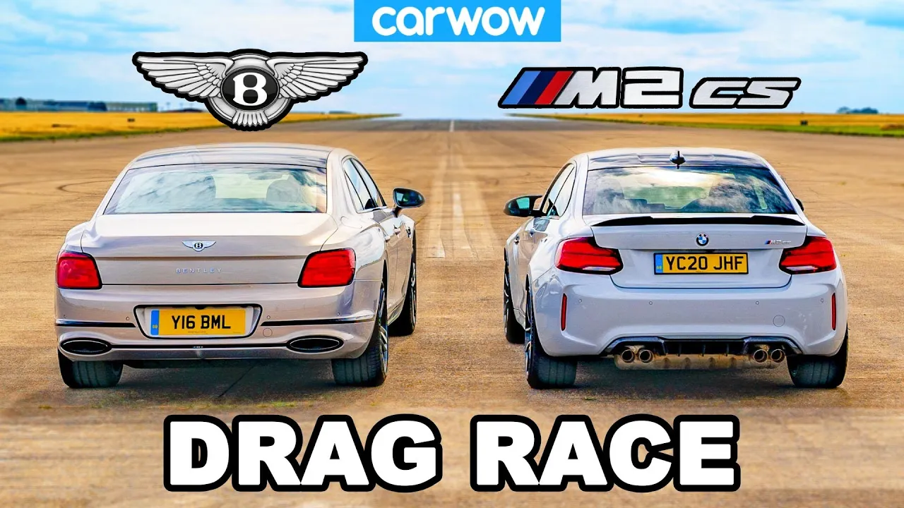 BMW M2 CS vs Bentley Flying Spur - DRAG RACE *Surprise result*