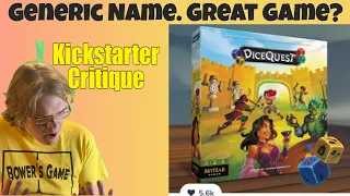 Dicequest (B+) From The Super Fantasy Brawl Designer!- Kickstarter Critique Review