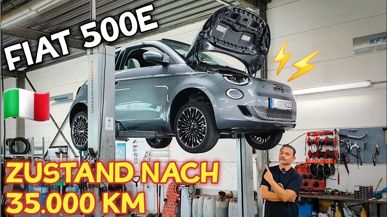 Fiat 500 Elektro in der Werkstatt! Zustand nach 35.000 Km. Gut oder schlecht? #elektroauto #fiat500