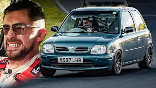 BIG SEND in SCREAMING Nissan Micra K11! // Nürburgring