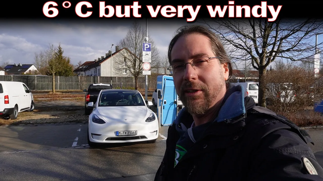 Tesla Model Y LR AWD (MIC) - Autobahn 130 km/h Winter range test (sort of...)
