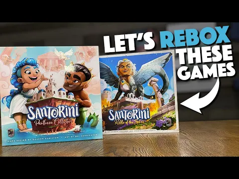 RE-BOXing Santorini Pantheon Collector's Edition and Riddle of the Sphinx!