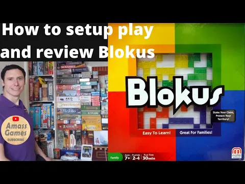 Blokus board game - how to setup play and review abstract strategy combinatorial AmassGames #games